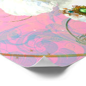 White Poodle Princess Hummingbird Poster Print (Ecke)