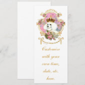 White Poodle Princess n Pink Roses (Vorne/Hinten)