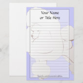 White Poodle Stationery Briefpapier (Vorne/Hinten)