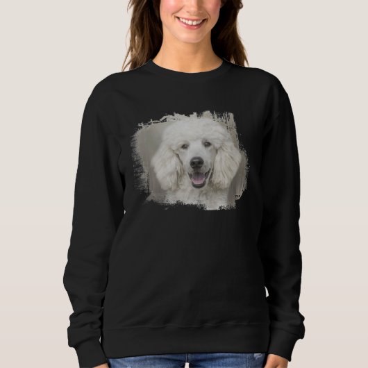 White Poodle Sweatshirt (Vorderseite)