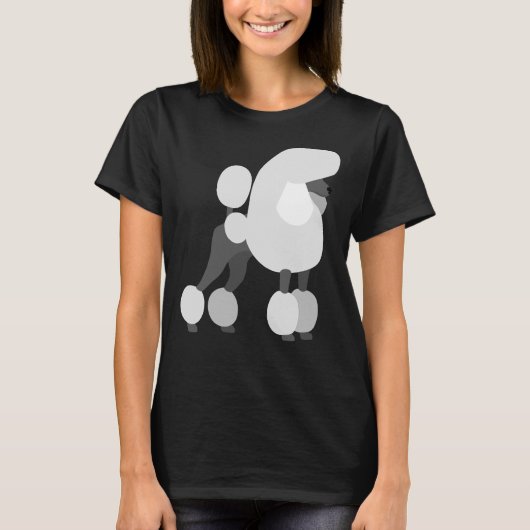 White Poodle T-Shirt (Vorderseite)
