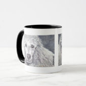 White Poodle Tasse (Vorderseite Links)