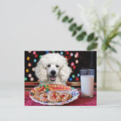 White Poodle Weihnachten (Stehend Vorderseite)