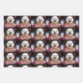 White Poodle Weihnachten Geschenkpapier Set (Vorderseite 3)