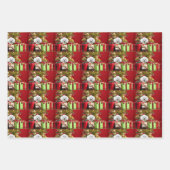 White Poodle Weihnachten Geschenkpapier Set (Vorderseite 2)