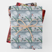 White Poodle Weihnachten Geschenkpapier Set (Beispiel)