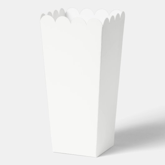 White Popcorn Box Gefallen Geschenkschachtel (Vorderseite)