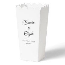 White Popcorn Gefallen Box für Hochzeiten und Part