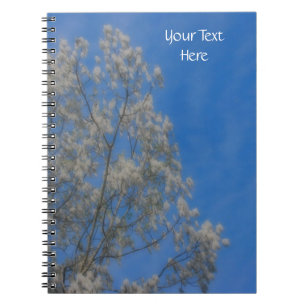White Poplar Tree Fluff Nature Notebook Notizblock
