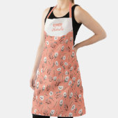White Poppies Custom Name Apron Schürze (InSitu)