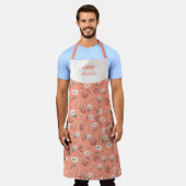 White Poppies Custom Name Apron Schürze (Getragen)