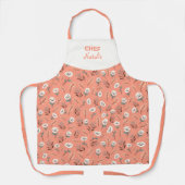 White Poppies Custom Name Apron Schürze (Vorderseite)