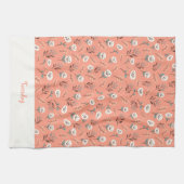 White Poppies Custom Weekday Towel Geschirrtuch (Horizontal)