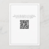 White Poppies Elegante Hochzeitsempfehlung Begleitkarte (Rückseite)