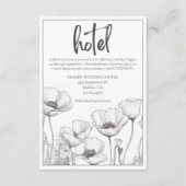 White Poppies Elegantes Floral Wedding Hotel Begleitkarte (Vorderseite)