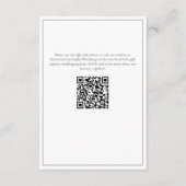 White Poppies Elegantes Floral Wedding Hotel Begleitkarte (Rückseite)