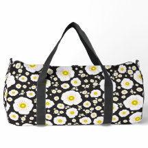 White Poppies Large Duffel Bag