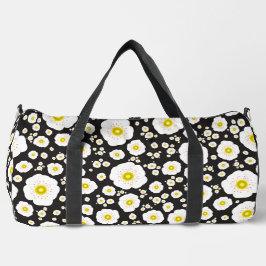 White Poppies Large Duffel Bag Duffle Bag