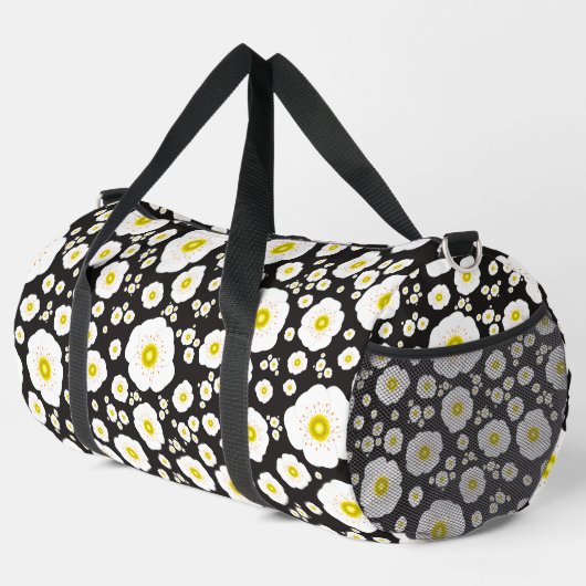 White Poppies Large Duffel Bag Duffle Bag (Rechte Ecke)