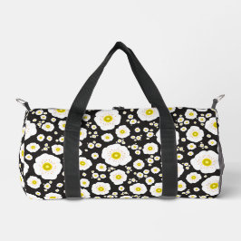 White Poppies Small Duffel Bag Duffle Bag