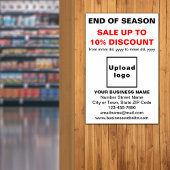 White Poster zum Ende der Saison Sale Business