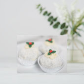 White Powder Weihnachtskuchen Feiertagspostkarte (Stehend Vorderseite)