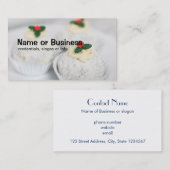 White Powder Weihnachtskuchen Visitenkarte (Vorne/Hinten)