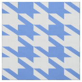 White & Poweder Blue Houndstooth Seamless Pattern Stoff (Muster)