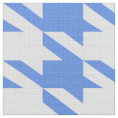 White & Poweder Blue Houndstooth Seamless Pattern Stoff (Nahaufnahme)