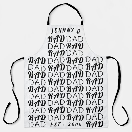 White Premium KRASS VATER Vater's Day Funky Fun Schürze (Vorderseite)