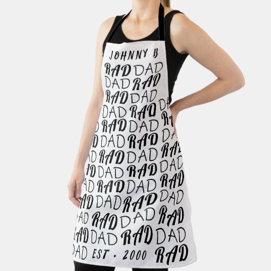 White Premium KRASS VATER Vater's Day Funky Fun Schürze (InSitu)