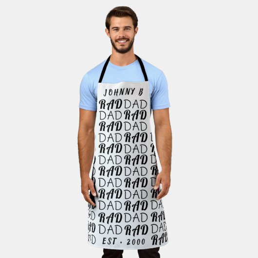 White Premium KRASS VATER Vater's Day Funky Fun Schürze (Getragen)