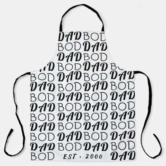White Premium "VATER BOD" Y vaters Day Funky Fun Schürze (Vorderseite)
