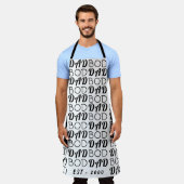 White Premium "VATER BOD" Y vaters Day Funky Fun Schürze (Getragen)