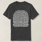 White prime numbers T-Shirt (Design vorne)