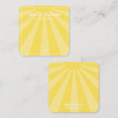 White Print Sunshine Sky Juwelier Display Telefonnummerkarte (Vorne/Hinten)