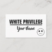 WHITE PRIVILEGE Card Visitenkarte (Vorderseite)
