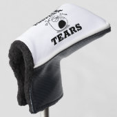 WHITE PRIVILEGE TEARS GOLF PUTTER COVER HEADCOVER (3/4 Vorderseite)