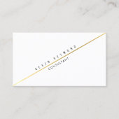 White-Pro-Visitenkarte mit diagonaler Goldlinie Visitenkarte (Vorderseite)