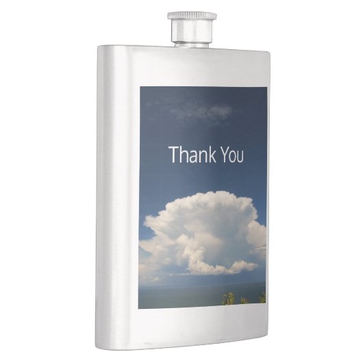 White Puffy Cloud Flachmann (Rechts)