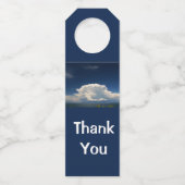 White Puffy Cloud Flaschenanhänger (Vorderseite)