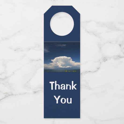 White Puffy Cloud Flaschenanhänger (Vorderseite)