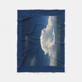 White Puffy Cloud Fleecedecke (Vorderseite)