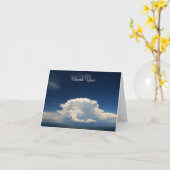 White Puffy Cloud Foto Karte (Gelbe Blume)