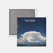 White Puffy Cloud Foto Magnet (Vorderseite/Rückseite)