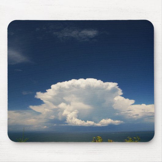 White Puffy Cloud Foto Mousepad (Vorne)