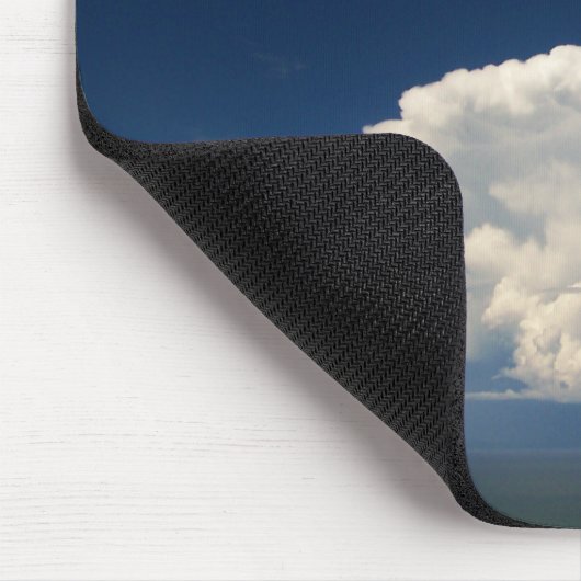 White Puffy Cloud Foto Mousepad (Ecke)