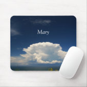 White Puffy Cloud Foto Mousepad (Mit Mouse)