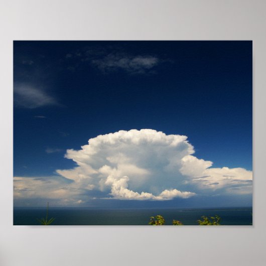 White Puffy Cloud Foto Poster (Vorne)