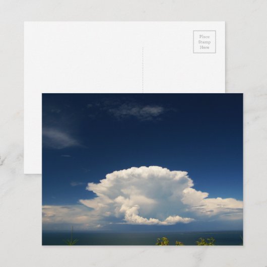 White Puffy Cloud Foto Postkarte (Vorne/Hinten)